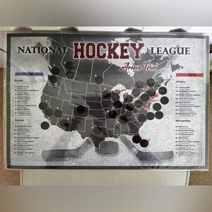 National Hockey League Arena Tour Scratch-Off Map